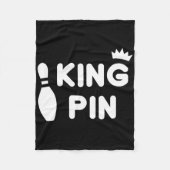 King Button Bowling Funny Niedlich Coups Bowler Le Fleecedecke (Vorderseite)