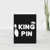 King Button Bowling Funny Niedlich Coups Bowler Le Karte (Vorderseite)
