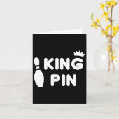 King Button Bowling Funny Niedlich Coups Bowler Le Karte (Gelbe Blume)
