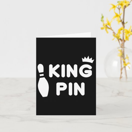 King Button Bowling Funny Niedlich Coups Bowler Le Karte (Gelbe Blume)