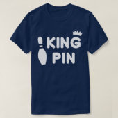 King Button Bowling Funny Niedlich Coups Bowler Le T-Shirt (Design vorne)
