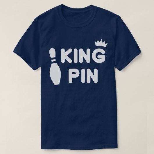 King Button Bowling Funny Niedlich Coups Bowler Le T-Shirt (Design vorne)