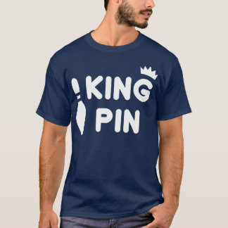 King Button Bowling Funny Niedlich Coups Bowler Le T-Shirt