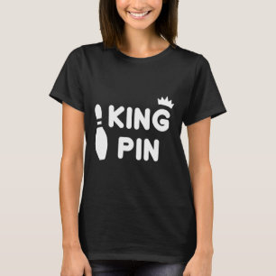 King Button Bowling Funny Niedlich Coups Bowler Le T-Shirt
