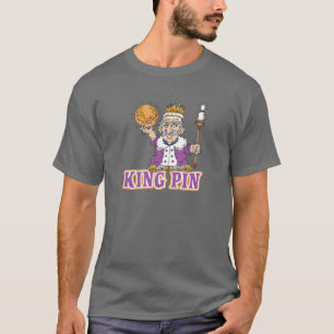 King Button Bowling Spaß Design T-Shirt