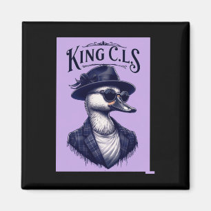 King C.l.s Gents Violet Lila Navy Blue White Li Magnet