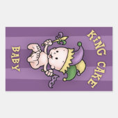 King Cake Baby Rechteckiger Aufkleber (Vorderseite)