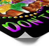 King Cake Calories Don't Count Mardi Gras Karneval Poster (Ecke)
