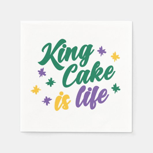 King Cake ist das Leben Serviette (Vorderseite)