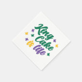 King Cake ist das Leben Serviette (Ecke)
