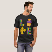 King Cake Liebe Mardi Gras Parade Shenanigans Carn T-Shirt (Vorne ganz)