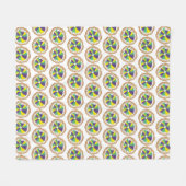 King Cake New Orleans NOLA Mardi Gras Fleecedecke (Vorderseite (Horizontal))