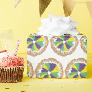 King Cake New Orleans NOLA Mardi Gras Geschenkpapier