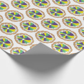King Cake New Orleans NOLA Mardi Gras Geschenkpapier (Ecke)