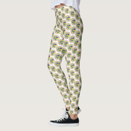King Cake New Orleans NOLA Mardi Gras Leggings