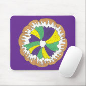 King Cake New Orleans NOLA Mardi Gras Mousepad (Mit Mouse)