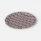 King Cake New Orleans NOLA Mardi Gras Pappteller (Schrägansicht)