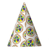 King Cake New Orleans NOLA Mardi Gras Partyhütchen (Rückseite)