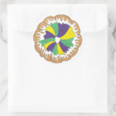 King Cake New Orleans NOLA Mardi Gras Runder Aufkleber (Tasche)