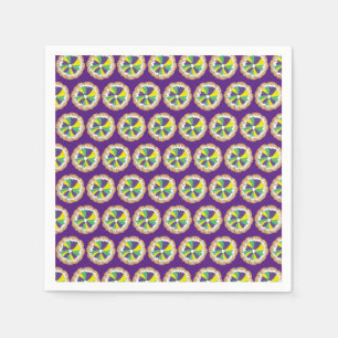 King Cake New Orleans NOLA Mardi Gras Serviette