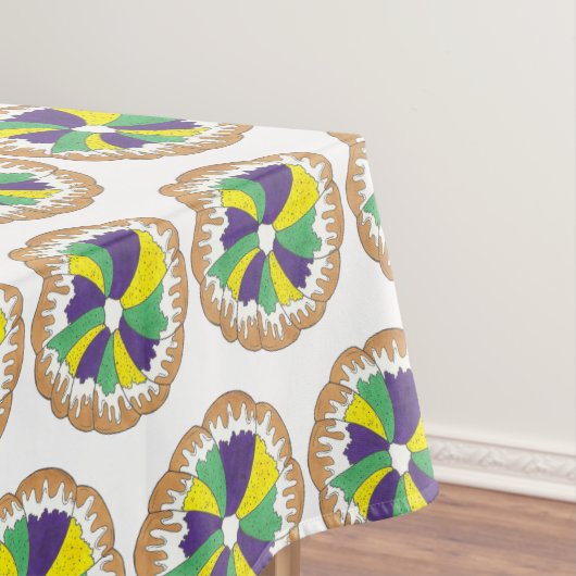 King Cake New Orleans NOLA Mardi Gras Tischdecke (Beispiel)