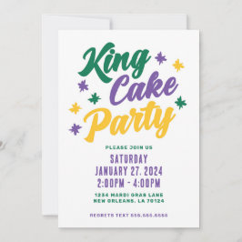 King Cake Party Einladung
