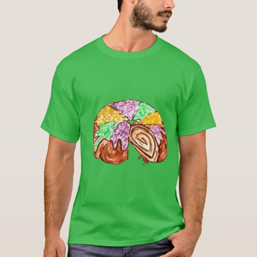 King Cake Watercolor T-Shirt (Vorderseite)