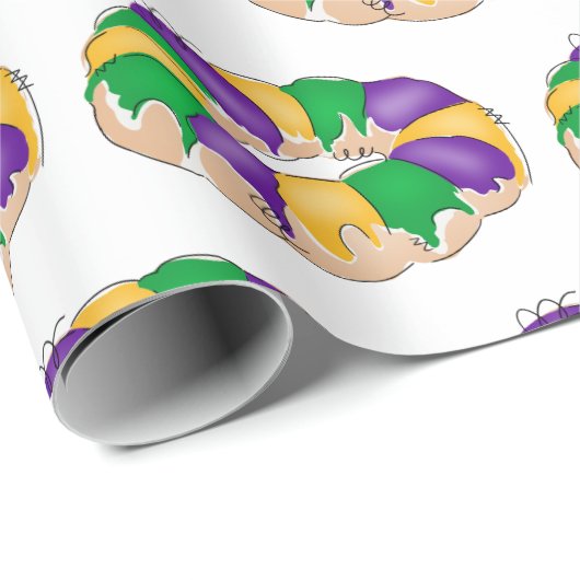 King Cake Wrapping Paper Geschenkpapier (Rolleneckpunkt)