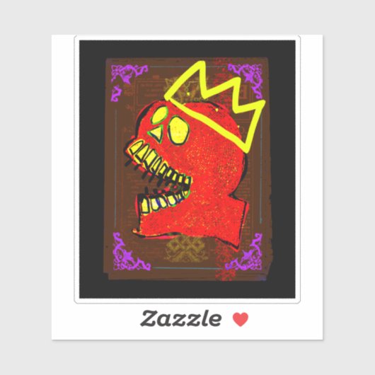 King Calavera Skull Day of the Dead NFT Art Aufkleber (Blatt)