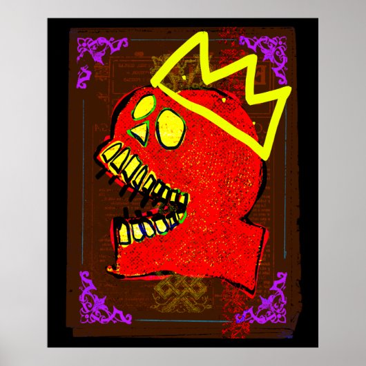 King Calavera Skull Day of the Dead NFT Art Poster (Vorne)