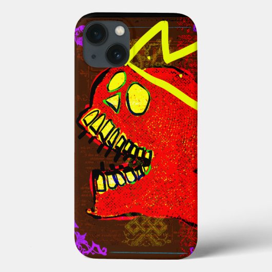 King Calavera Skull Geek NFT Art Case-Mate iPhone Hülle (Rückseite)