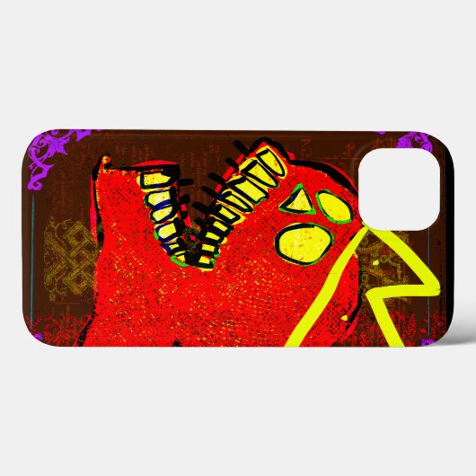 King Calavera Skull Geek NFT Art Case-Mate iPhone Hülle (Rückseite (Horizontal))
