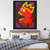 King Calavera Skull Geek NFT Art Leinwanddruck (Insitu (Schlafzimmer))