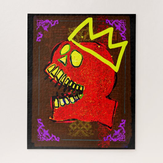 King Calavera Skull Geek NFT Art Puzzle (Vertikal)