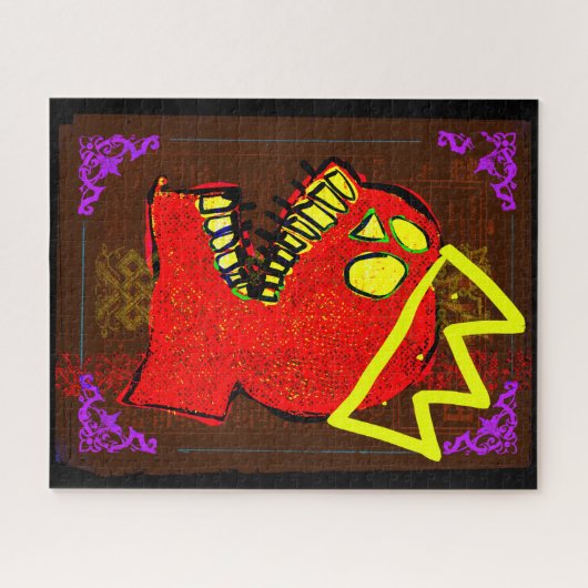 King Calavera Skull Geek NFT Art Puzzle (Horizontal)