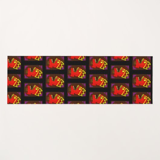 King Calavera Skull Geek NFT Art Yogamatte (Vorderseite (Horizontal))