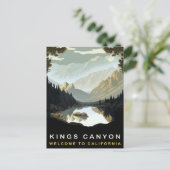 King Canyon, Kalifornien, Vintage Travel Postkarte (Stehend Vorderseite)