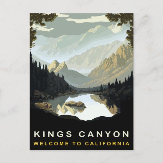 King Canyon, Kalifornien, Vintage Travel Postkarte (Vorderseite)