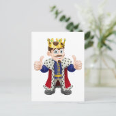 King Cartoon Postkarte (Stehend Vorderseite)