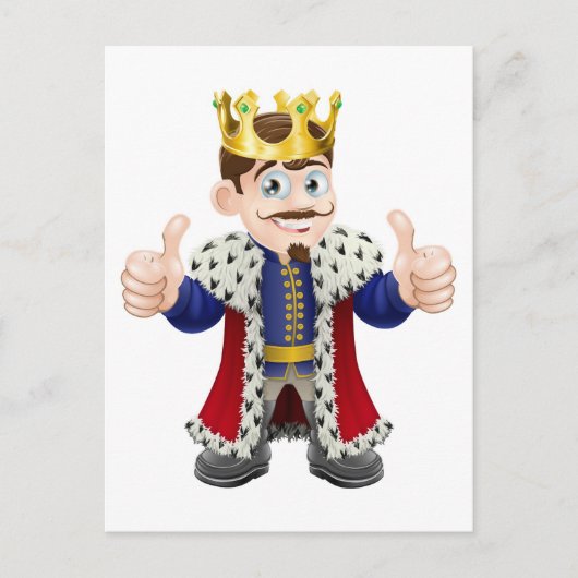 King Cartoon Postkarte (Vorderseite)