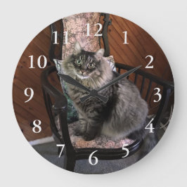 King Cat Kimber nummerierte Wall-Uhr Große Wanduhr