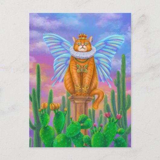 King Cat Poster Postkarte (Vorderseite)