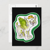 King Cat Postkarte (Vorne/Hinten)