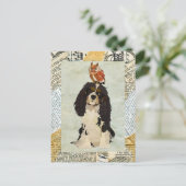 King Cavalier & Owl Postcard Postkarte (Stehend Vorderseite)