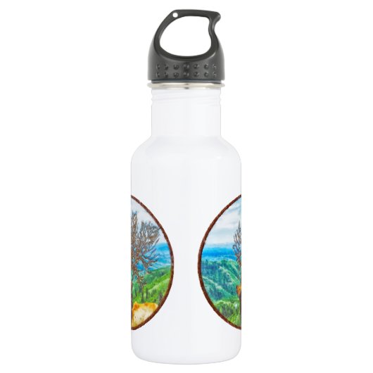 King Cervus Edelstahlflasche (Vorderseite)