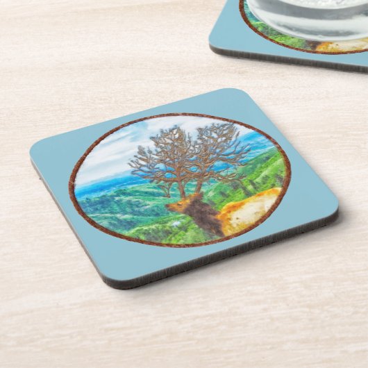 King Cervus Getränkeuntersetzer (Linke Seite)