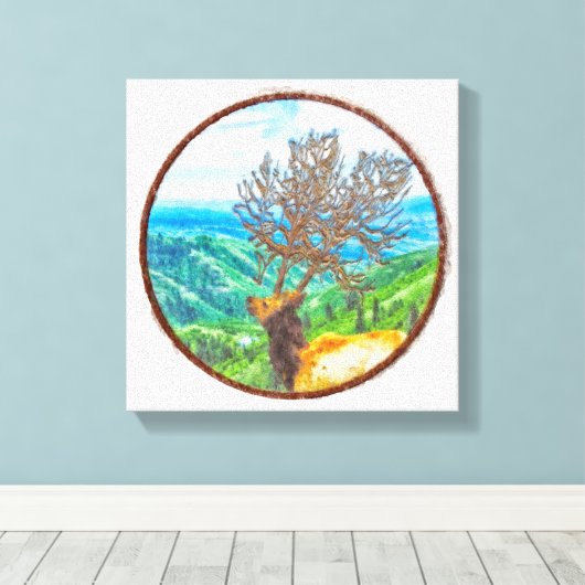 King Cervus Leinwanddruck (Insitu (Holzboden))