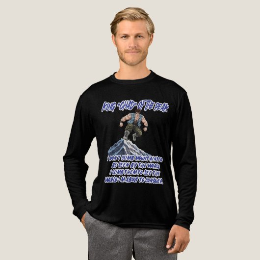 KING ‘CHAD’ OF THE PEAK” Tri-Blend SHIRT (Volle Vorderseite)