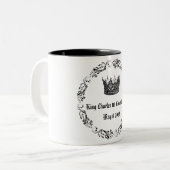 King Charles 111 Coronation Black/White Two-Tone T Zweifarbige Tasse (Vorderseite Links)