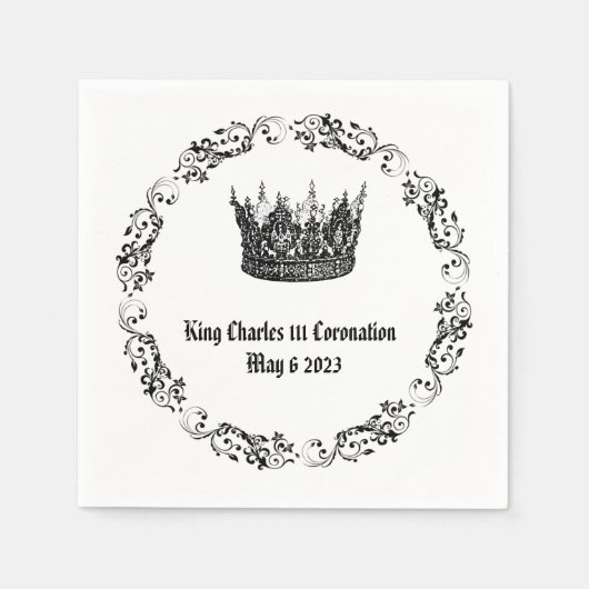 King Charles 111 Coronation Napkins Serviette (Vorderseite)